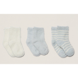 Barefoot Dreams Cozy Chic Lite Infant Sock Set 3 Pack (Blue Pearl) - hip-kid