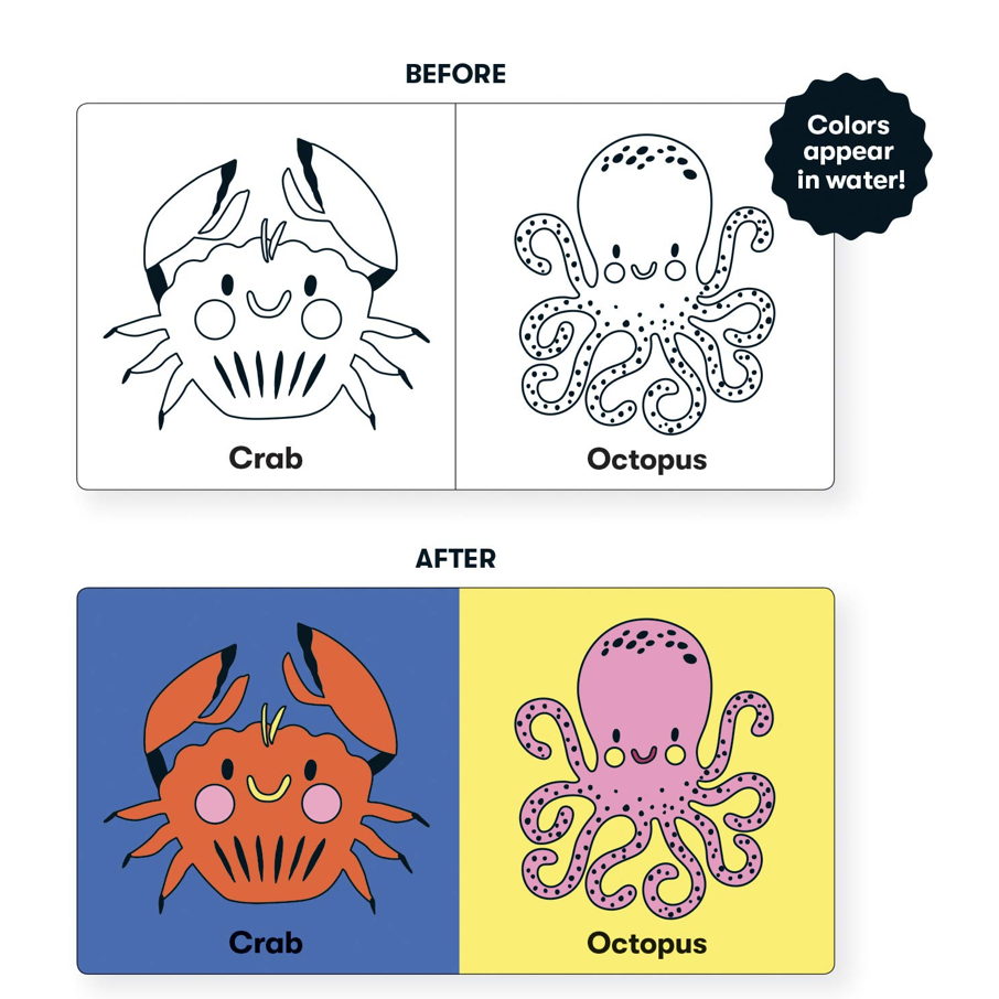 Mudpuppy Color the Ocean Color Magic Bath Book - hip-kid