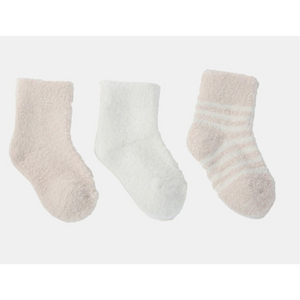Barefoot Dreams Cozy Chic Lite Infant Sock Set 3 Pack (Pink Pearl) - hip-kid