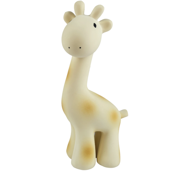 Tikiri Giraffe - Organic Natural Rubber Rattle, Teether & Bath Toy - hip-kid