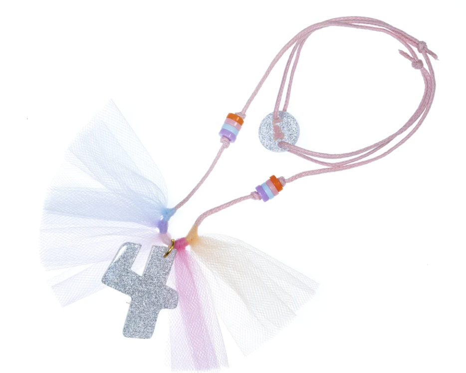 Lilies & Roses 4 Silver Glitter Necklace - hip-kid