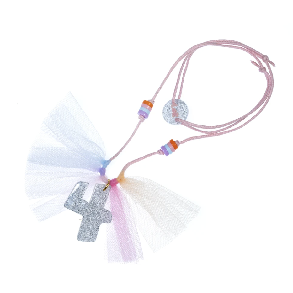 Lilies & Roses 4 Silver Glitter Necklace - hip-kid