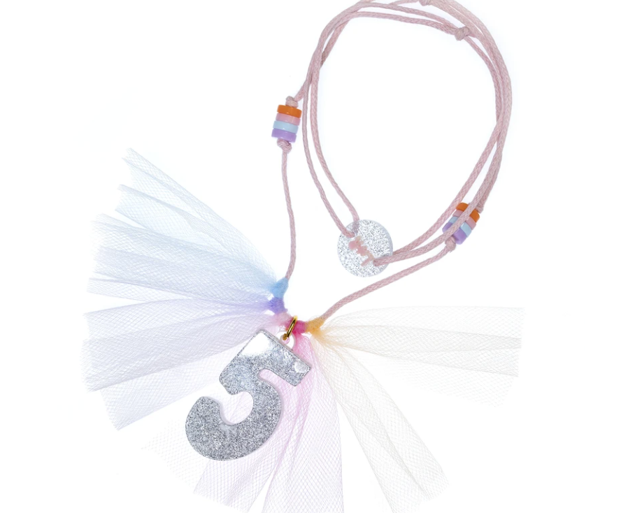 Lilies & Roses 5 Silver Glitter Necklace - hip-kid