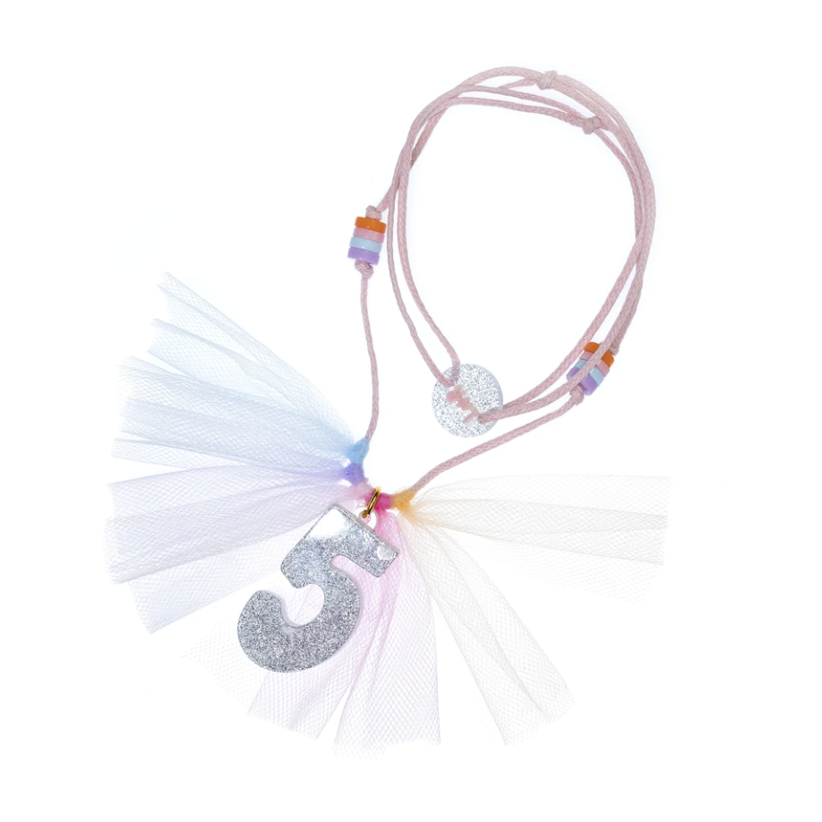 Lilies & Roses 5 Silver Glitter Necklace - hip-kid