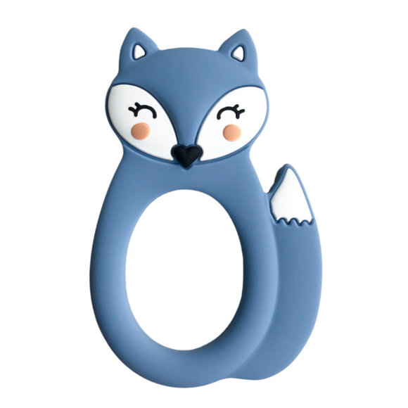 Little Cheeks Blue Fox Teether - hip-kid