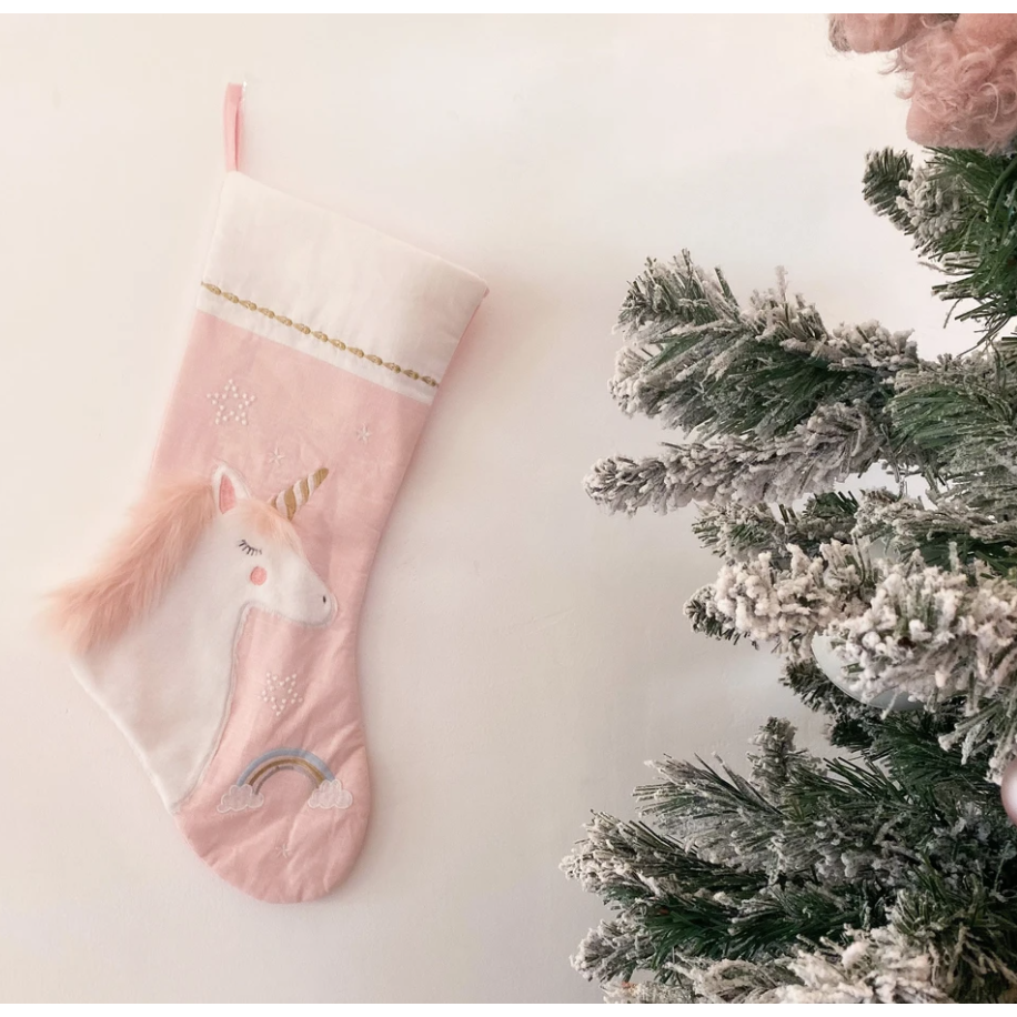 Mon Ami Pink Unicorn Christmas Stocking - hip-kid