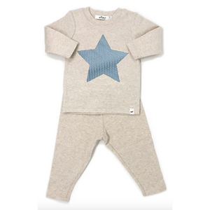 Oh Baby - Star Fog Cable L/S 2PC Set Sand - hip-kid
