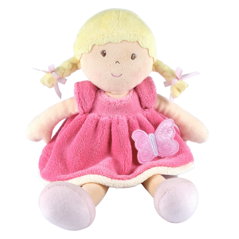Bonikka Ria Doll - Blond w/ Pink & White Dress - hip-kid