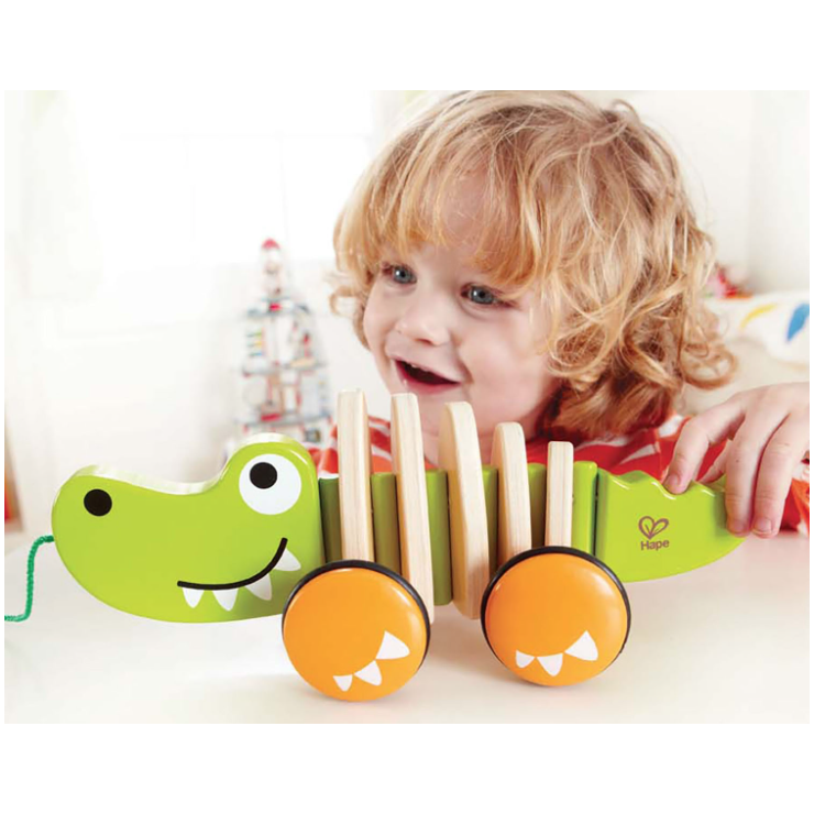 Hape Walk-A-Long Croc Pull Along - hip-kid
