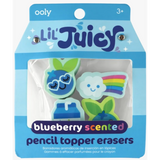 OOLY Lil' Juicy Blueberry Scented Pencil Topper Eraser - hip-kid