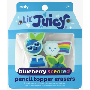 ooly Lil' Juicy Blueberry Scented Pencil Topper Eraser - hip-kid