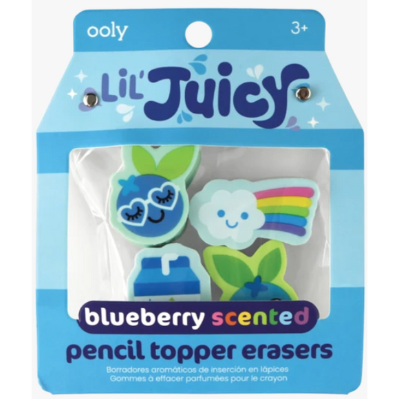 ooly Lil' Juicy Blueberry Scented Pencil Topper Eraser - hip-kid