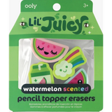 OOLY Lil' Juicy Watermelon Scented Pencil Topper Eraser - hip-kid