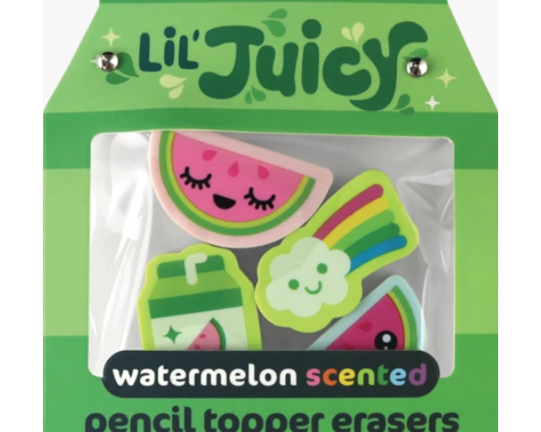 OOLY Lil' Juicy Watermelon Scented Pencil Topper Eraser - hip-kid