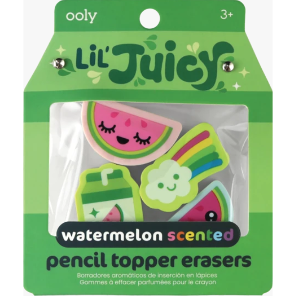 OOLY Lil' Juicy Watermelon Scented Pencil Topper Eraser - hip-kid