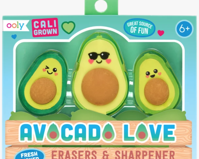 OOLY Avocado Love Eraser and Sharpener - hip-kid