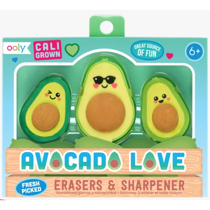 OOLY Avocado Love Eraser and Sharpener - hip-kid