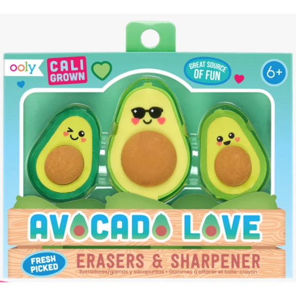 ooly Avocado Love Eraser and Sharpener - hip-kid