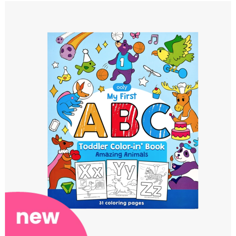 OOLY ABC: Amazing Animals Toddler Color-in' Book - hip-kid