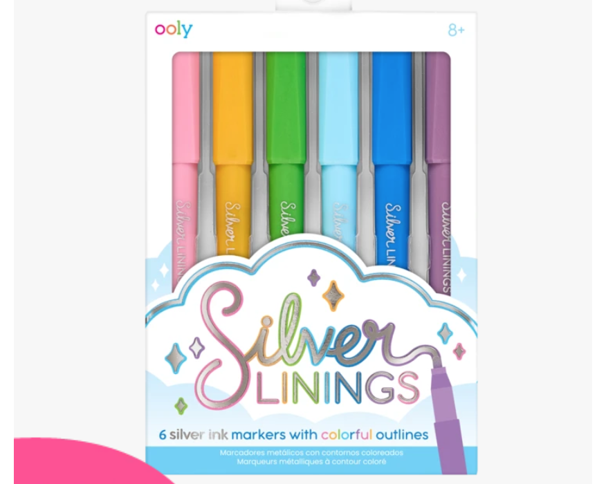 OOLY Silver Lining Outline Markers - hip-kid