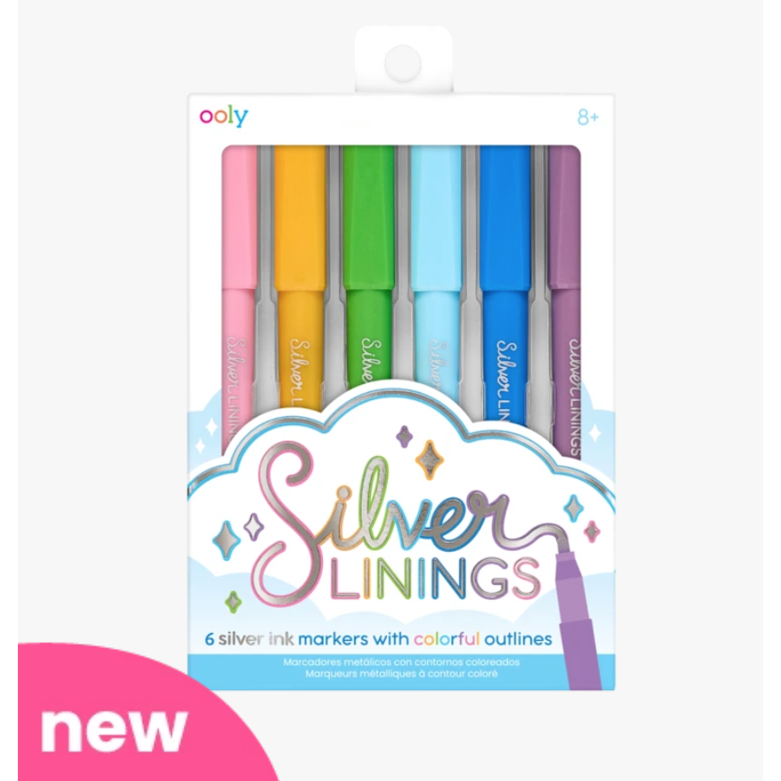 OOLY Silver Lining Outline Markers - hip-kid