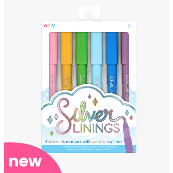 OOLY Silver Lining Outline Markers - hip-kid