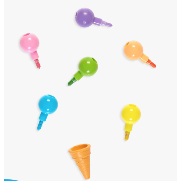 OOLY Rainbow Scoops Stacking Erasable Crayons & Scented Eraser - hip-kid