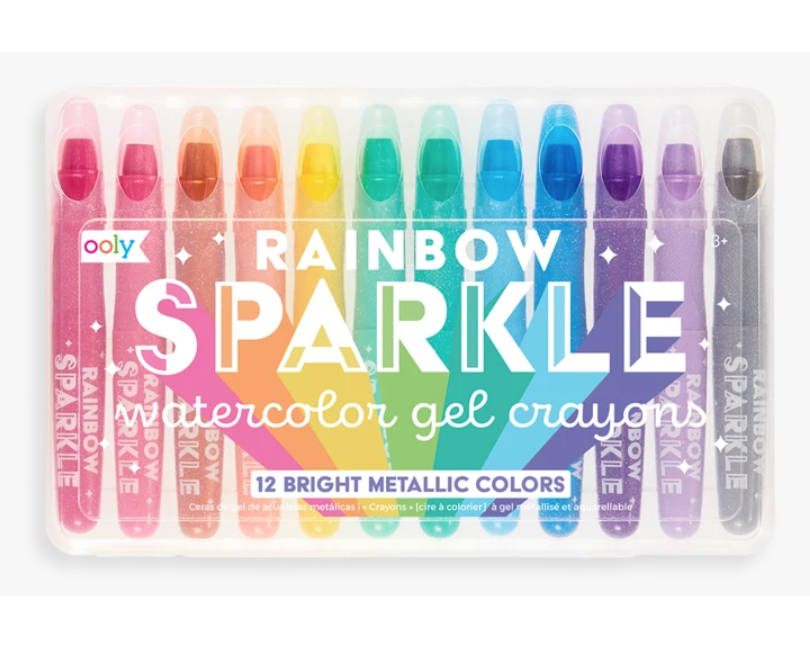 OOLY Rainbow sparkle metallic gel crayons - hip-kid