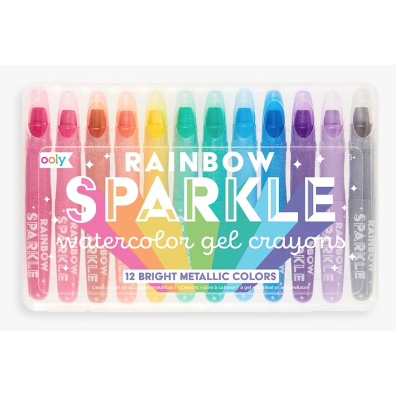 OOLY Rainbow sparkle metallic gel crayons - hip-kid