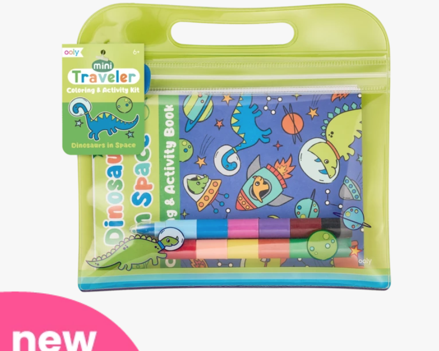 OOLY Mini Traveler Dinosaurs in Space Coloring & Activity Kit - hip-kid