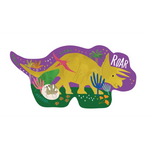 Floss and Rock Dinosaur 12 PC Shaped Jigsaw Puzzle - hip-kid