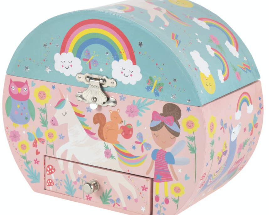Floss & Rock Rainbow Fairy Oval Jewelry Box - hip-kid