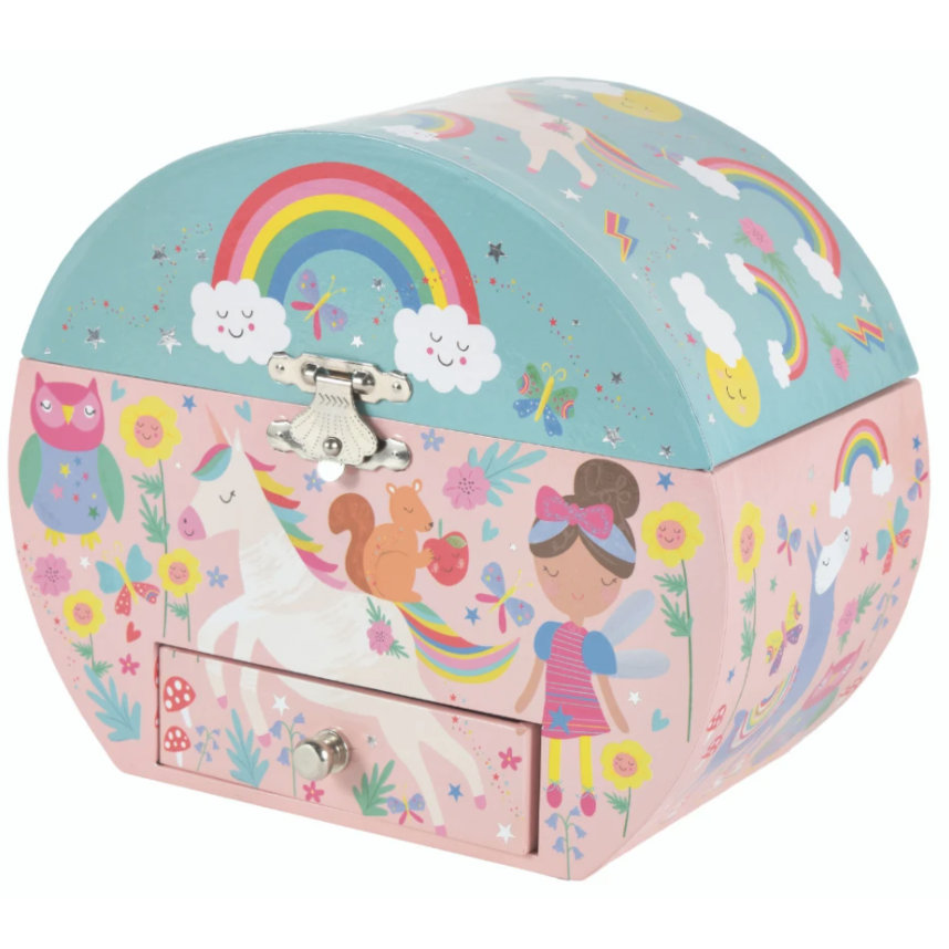 Floss & Rock Rainbow Fairy Oval Jewelry Box - hip-kid