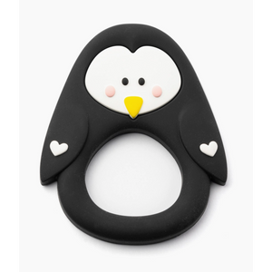 Little Cheeks Penguin Teether - Black - hip-kid