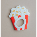 Three Hearts Silicone Teether - Popcorn - hip-kid