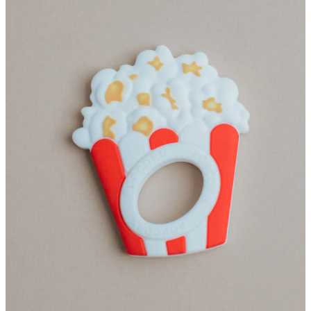 Three Hearts Silicone Teether - Popcorn - hip-kid
