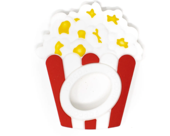 Three Hearts Silicone Teether - Popcorn - hip-kid