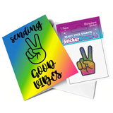 Sticker Beans - Peace Out Greeting Card w/ Sticker - hip-kid