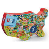 Crocodile Creek 200 Pc Puzzle/USA Shaped Box - hip-kid