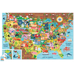 Crocodile Creek 200 Pc Puzzle/USA Shaped Box - hip-kid