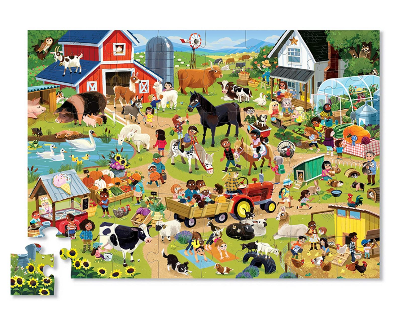 Crocodile Creek The Day at The Farm - 48 Pc Jigsaw Puzzle - hip-kid