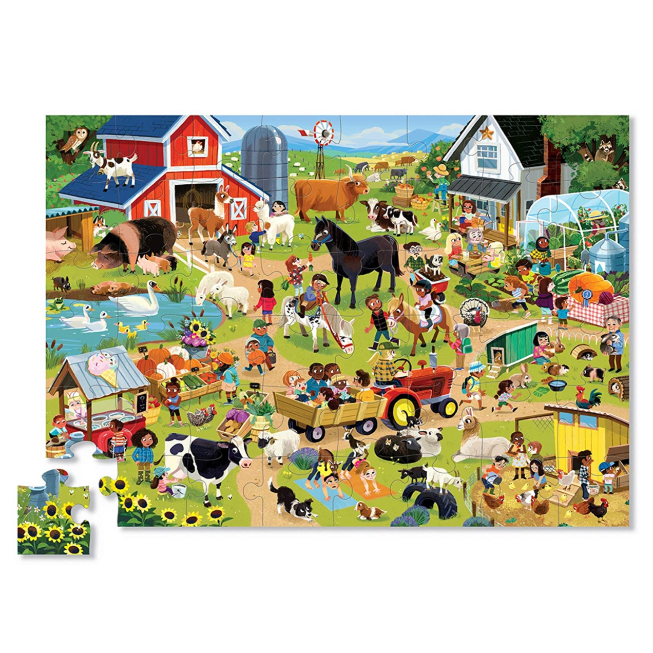 Crocodile Creek The Day at The Farm - 48 Pc Jigsaw Puzzle - hip-kid