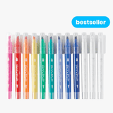 Ooly Stamp-A-Doodle Double Ended Markers (Set of 12 w/ 9 colors) - hip-kid