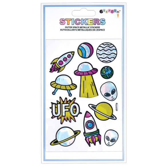 Iscream Metallic Outer Space Stickers - hip-kid