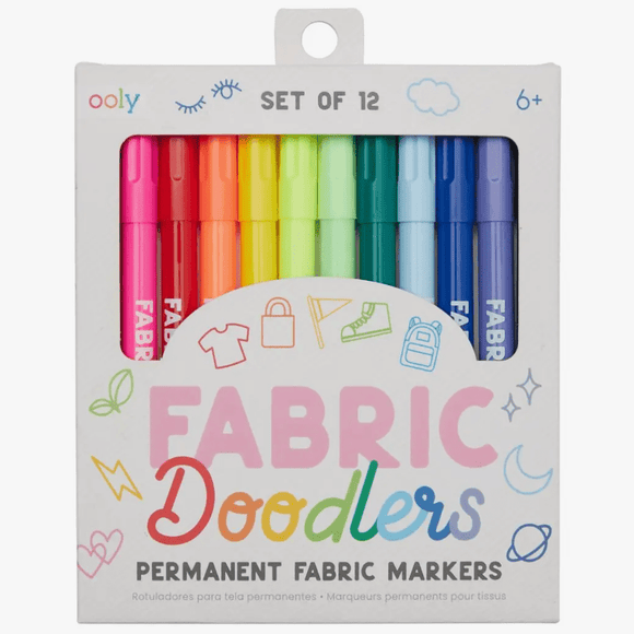 OOLY Fabric Doodlers Markers - Set of 12 - hip-kid