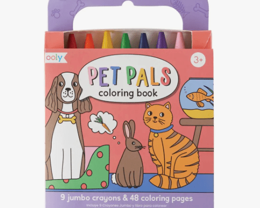 OOLY Carry Along Crayon & Coloring Book Kit - Pet Pals - hip-kid
