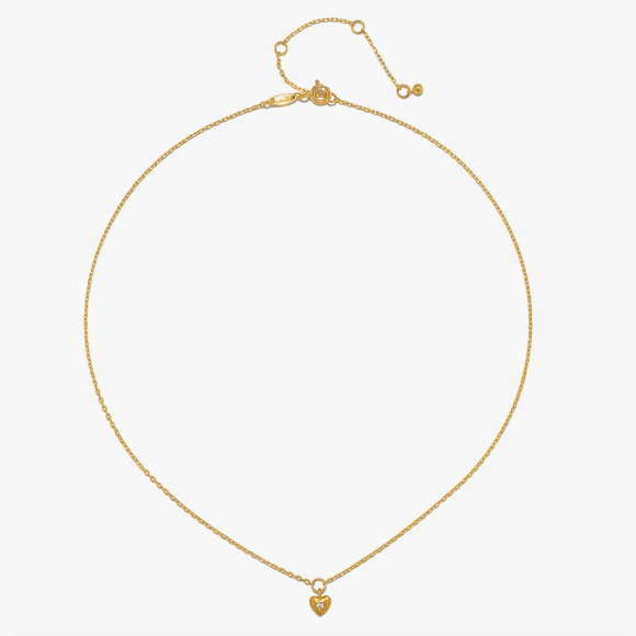 Satya Jewelry Inner Light White Topaz Mini Heart Pendant Necklace - hip-kid