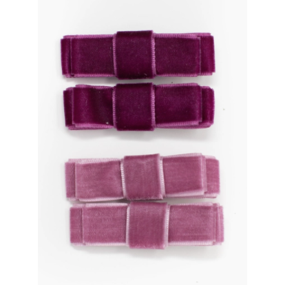 Three Hearts Vanessa Velvet Hair Clip - hip-kid