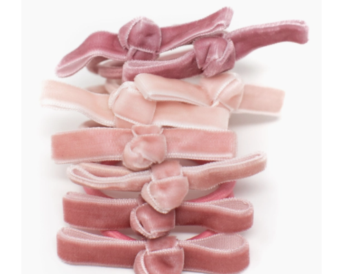 Three Hearts Monica Velvet Hair Bands - hip-kid