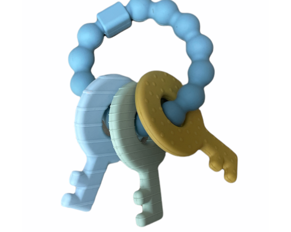 Three Hearts Key Rattle - hip-kid